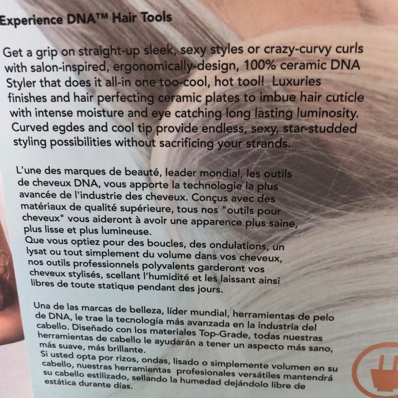 NWT! DNA HAIRTOOLS Styling Comb Pro Infrared Non Heat Damaging in Aquamarine - Picture 4 of 7
